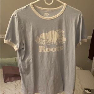 large light blue / gray ROOTS canada shirt